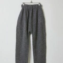 Port Northampton Atelier Delphine Kiri Pant In Boucle Alpaca - Dark Grey WOMAN