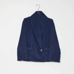 Port Northampton Atelier Delphine Tova Jacket - Majolica Blue Corduroy