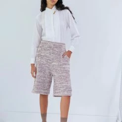 Port Northampton Atelier Delphine Elle Short - Ecru W/warm Peach