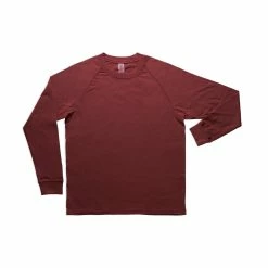 Port Northampton Velva Sheen Long Sleeve Pigment Dyed Freedom Tee - Red Wood MAN