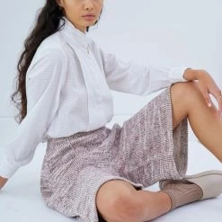 Port Northampton Atelier Delphine Elle Short - Ecru W/warm Peach