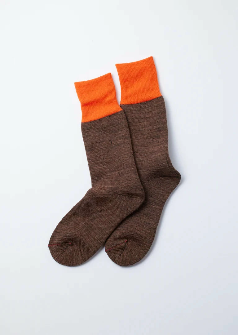 Best deal π Port Northampton Rototo Hybrid Boot Crew Sock - Orange / Brown MAN π 1 Port Northampton Rototo Hybrid Boot Crew Sock - Orange / Brown MAN