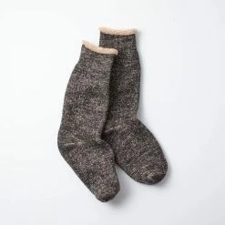 Port Northampton Rototo Double Face Crew Socks - Black / Brown MAN