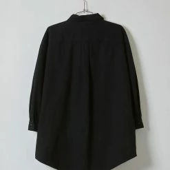 Port Northampton Atelier Delphine Oversized Overlay In Japanese Cotton Flannel - Black