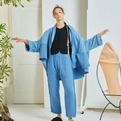 Port Northampton Atelier Delphine 5-Layer Gauze Kiri Pant - Washed Denim