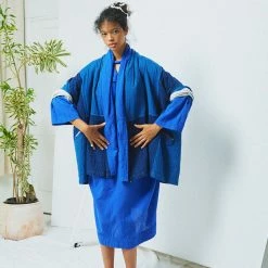 Port Northampton Atelier Delphine Crescent Dress Long - Majorelle Blue WOMAN