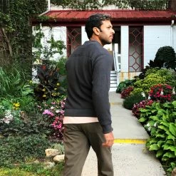 Port Northampton Jackman Waffle Midneck - Ink Black