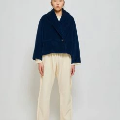 Port Northampton Atelier Delphine Tova Jacket - Majolica Blue Corduroy
