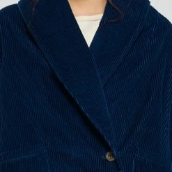 Port Northampton Atelier Delphine Tova Jacket - Majolica Blue Corduroy
