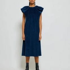 Port Northampton Atelier Delphine Cacie Corduroy Dress WOMAN