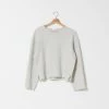 Port Northampton Atelier Delphine Base Shirt Double Layered Texture Knit - Cloud