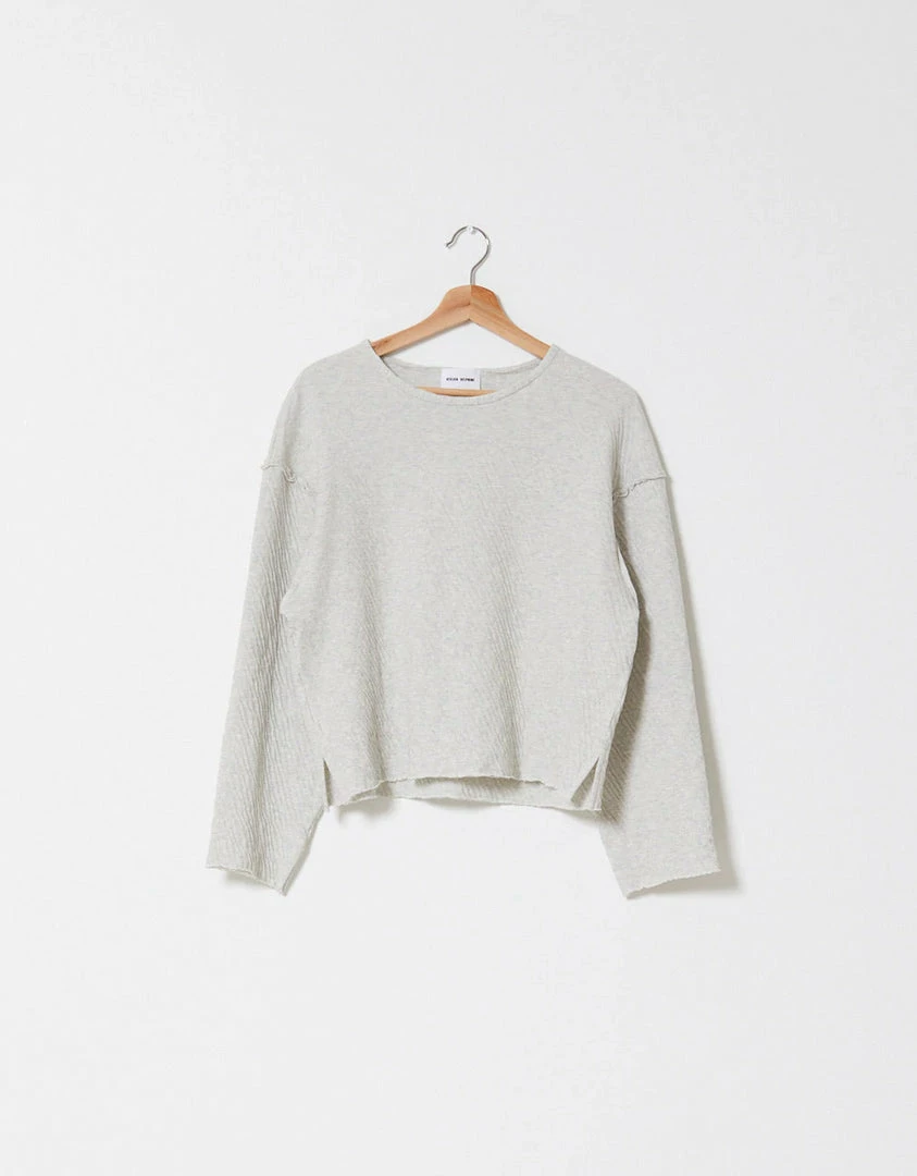 Port Northampton Atelier Delphine Base Shirt Double Layered Texture Knit - Cloud