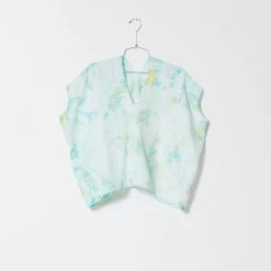 Port Northampton Atelier Delphine Celeste Top - Jade Marble WOMAN