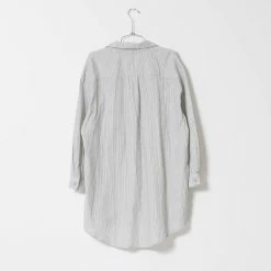 Port Northampton Atelier Delphine Oversize Overlay In Baby Blanket Stripe Gauze