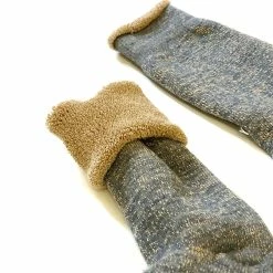 Port Northampton Rototo Double Face Crew Socks - Blue/brown MAN