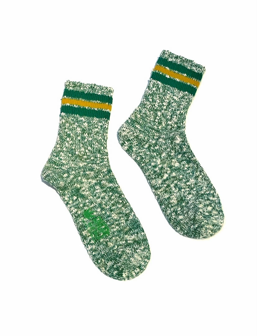 Best Pirce π Port Northampton A Hope Hemp HSX-100 Stripe 𧦠Socks - Green / Yellow π 1 Port Northampton A Hope Hemp HSX-100 Stripe Socks - Green / Yellow
