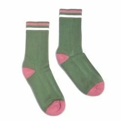 Port Northampton MAN American Trench Kennedy Sock - Light Green / Pink