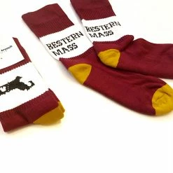 Port Northampton American Trench X Bestern Massachusetts Socks - Maroon / Gold