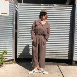 Port Northampton WOMAN Black Crane Painter Jumpsuit