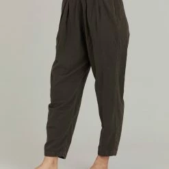 Port Northampton Black Crane Carpenter Pants - Cotton Flannel WOMAN