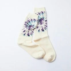 Port Northampton Rototo Tie Dye Pattern Crew Sock