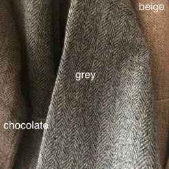 Port Northampton Atelier Delphine Haori Coat Long - Herringbone Wool WOMAN