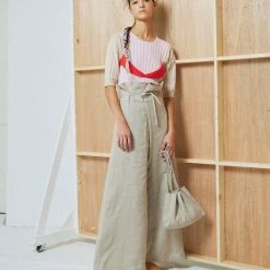 Port Northampton WOMAN Atelier Delphine Floriana Top - Almond Milk With Chili