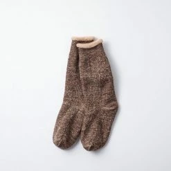 Port Northampton Rototo Double Face Crew Socks - Dark Brown / Brown MAN
