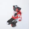 Port Northampton Rototo Tie Dye Formal Crew Sock - Red / Grey MAN