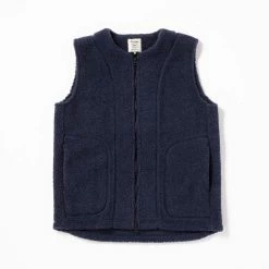 Port Northampton Jackman Boa Zip Vest - Navy