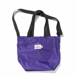 Port Northampton Battenwear Mini Packable Tote - Purple/black Bags & Totes