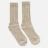 Port Northampton Red Wing Cotton Ragg Overdyed Socks - Cream / Coffee MAN