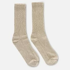 Port Northampton Red Wing Cotton Ragg Overdyed Socks - Cream / Coffee MAN