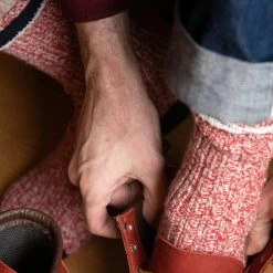 Port Northampton Red Wing Ragg Wool Stripe Sock - Red MAN