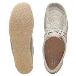 Port Northampton WOMAN Women's Clarks Wallabee - Off White Textile