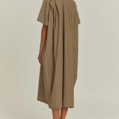 Port Northampton Black Crane Kite Dress - Clay WOMAN