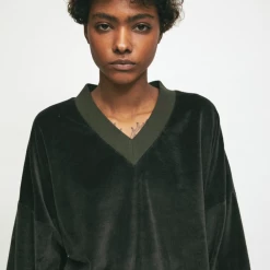 Port Northampton Rita Row Adelfa Sweatshirt - Dark Khaki WOMAN