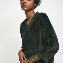 Port Northampton Rita Row Adelfa Sweatshirt - Dark Khaki WOMAN