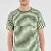 Port Northampton MAN Armor Lux Heritage Fine Stripe Cotton/Linen Tee - Ficus Green/nature