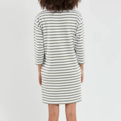 Port Northampton Armor Lux Heritage Organic Cotton Dress - Blanc/military