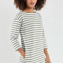 Port Northampton Armor Lux Heritage Organic Cotton Dress - Blanc/military