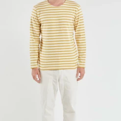 Port Northampton Men's Armor Lux Breton Stripe Shirt - Beehive/nature