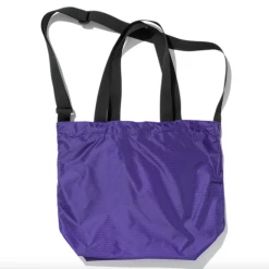 Port Northampton Battenwear Mini Packable Tote - Purple/black Bags & Totes
