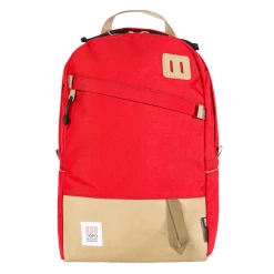 Port Northampton Homegoods & Accessories Topo Designs Day Pack - Red W/tan Leather