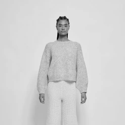 Port Northampton WOMAN Atelier Delphine Balloon Sleeve Sweater - Slate