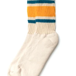 Port Northampton MAN American Trench Retro Stripe Sock - Gold / Tile