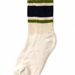 Port Northampton American Trench Retro Stripe Sock - Navy / Chive MAN