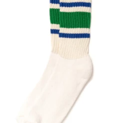 Port Northampton MAN American Trench Retro Stripe Socks - Kelly Green / Royal