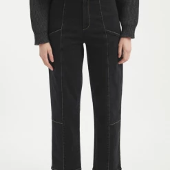 Port Northampton Rita Row Black Elastic Jeans WOMAN