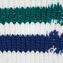Port Northampton Rototo O.S. Ribbed Crew Sock - White/green/dark Blue